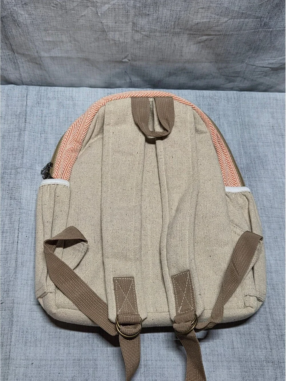 Himalayan Hemp Backpack Made in Nepal with Colorful Pattern